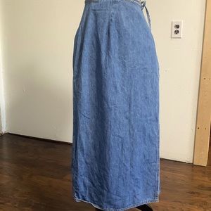 Vintage Blue Jean wrapped around skirt Size 12